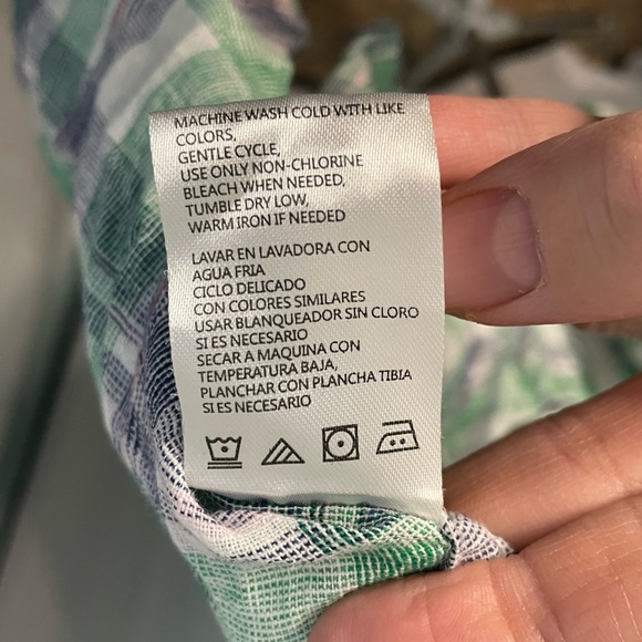 Weatherproof vintage Green Plaid Men's Shirt linen blend size XXL - Picture 4 of 8